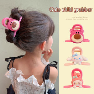 🔥Cute Cartoon Strawberry Bear Hair Claw Clip Children Hair Accessory Creative Dopamine Hair Accessory LovelylifeFu👍