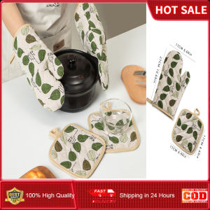 ⚡️Local Warehouse+COD⚡4Pcs Set Cooking Pot Pad And Oven Gloves Set Of Heat-Resistant Heat-Resistant Heat-Resistant Heat-Resistant Mittens For Taking Hot Pots Cooking And Baking Gloves