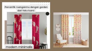 gorden jendela/pintu kamar/murah/hordeng 120x200cm FREE HOOK dan TALI
