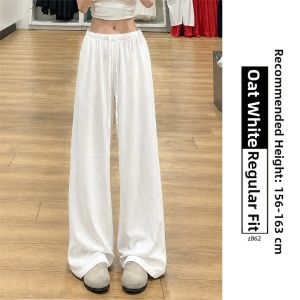 YAYANGREN | Womens Light Summer Tencel Linen Blended Wide Leg Pants