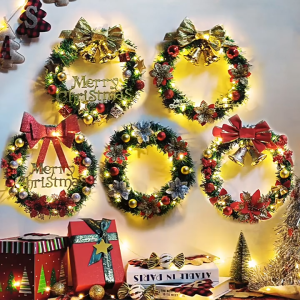 40cm Christmas Decoration Wreath Wreath Home Decoration Door and Window Hanging Decoration Christmas Decoration