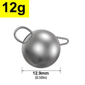 Mr.Lurion 10/20pcs 2g-16g Double Loop Round Sinker High Density Hard Die Cast Fishing Weight for Lure Hook Connection