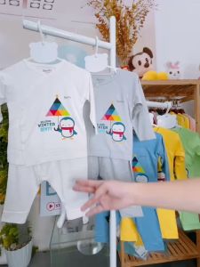 Bộ dài tay cài lệch in hình BENTY BT064 chất liệu mềm mại cao cấp đồ bộ sơ sinh chính hãng cho bé