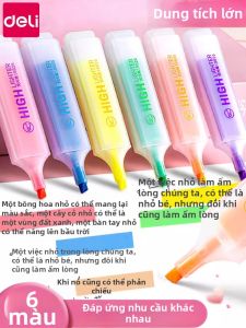deli | Bút Dấu Không Phai Cho Học Sinh Ghi Chú Màu Vàng