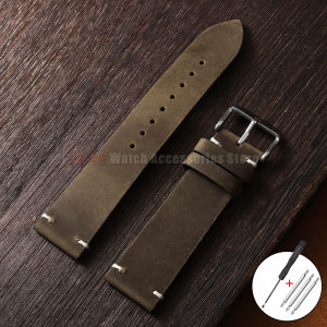 Dây Đeo Đồng Hồ Bằng Sáp Dầu Mềm Cổ Điển Dành Cho Seiko 18mm-24mm Dây Đeo Bằng Da Ngựa Điên Dành Cho Nam Giới Da Bò Tương Thích Với Đồng Hồ Truyền Thống