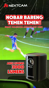 NEXTCAM Android Smart Home Proyektor Dolby Auto Focus Wifi Miracast BT