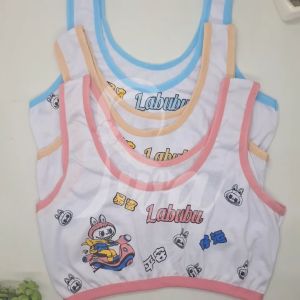 ISWA 6pcs 3pcs Miniset Anak Perempuan Karakter Labubu Usia 8 - 13 Tahun SD SMP Bahan Katun