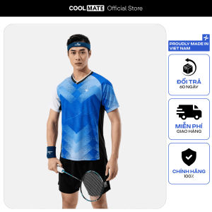 [SALE TẾT][MUA 3 GIẢM 12%]Áo thun thể thao cầu lông Racquet Sport Graphic Blue Pattern thấm hút mồ hôi tốt thoáng khí nhanh khô - Coolmate