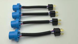2 Cái H4 Nam Sang 9007/9004 Nữ Dây Chuyển Đổi Dây Cáp Kết Nối Ổ Cắm Cho Đèn Pha Retrofit Cáp Nối Dài PVC Bọc Dây Đồng Trần