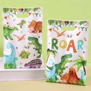 Phim Hoạt Hình Khủng Long Túi Quà Nhựa Thiết Kế Dino Rừng Rậm 10/20/50 Bộ Cho Rừng Rậm Chủ Đề Dino Sinh Nhật Túi Đựng Quà