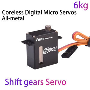6KG Micro Digital Servo Metal Gear Coreless Motor 180 /270 Degree Angle Controllable 4.8-8.4V Servos for SCX10 Trax Trx4 Trx6