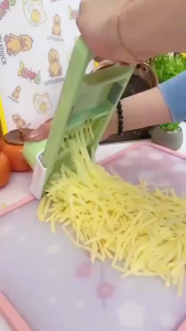 LUXURIANT Kitchen Vegetable Cutter 7-in-1 Multifunctional Potato Shred Grater Slicer Stainless Steel Blade Grater