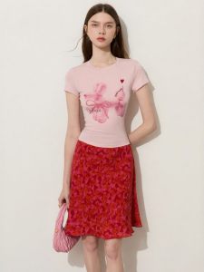 D-PLAY | Lightweight Breathable Tencel Dog Balloon Print T-shirt