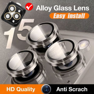 [ 1 Set* Easy Installation ] Metal Camera Lens Screen Protector for Iphone 17 Air 17 Pro Max 16 Pro Max 15 Pro Max 15 Plus 11 12 13 14 Pro Max 13 Mini Back Rear Camear Lens Glass Film