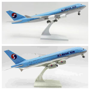 Resin Toy Model A380 Korean Air Airways 30CM Scale Diecast B747 Plane Model Aircraft Model Collection Adult Display Decoration W