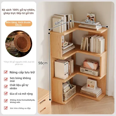 YONGJUE | Giá Sách Đứng Góc Dễ Lắp Ráp Nhiều Tầng Lưu Trữ