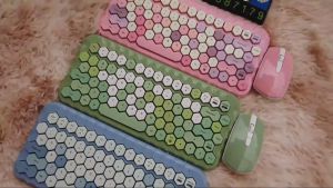 Combo bàn phím giả cơ và chuột không dây MoFii Honey - Dùng cho máy tính bàn PC Laptop Tivi .... - Gõ cực êm không ồn