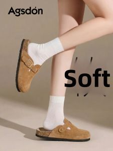 Agsdon | Womens Outdoor Slippers Sandals Summer Thick Sole Closed Toe Easy Wear