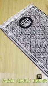 Sajadah Wangi Traveling Rumbai Tambang Black And White 70x110