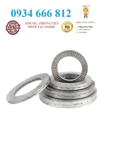 (INOX304 ) Set 5 cái M3-M12 Long đền chống xoay vòng đệm khóa long đen kép long đền nord lock M3-M12 inox304