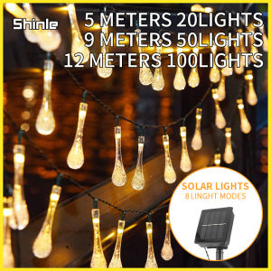 Solar light christmas lights 50/100 LED Raindrop Fairy Lights Waterproof Solar decor Garden Lamp