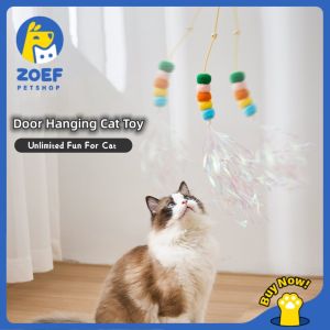 ZOEF Mainan Kucing Gantung Pintu Mainan Felt Hewan Peliharaan Mainan Menggoda Kucing LI0342