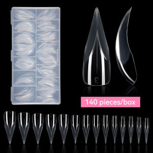 140Pcs 3D Eagle Claw Nail Tips Bendable Dual Form Press-On Fake Nails for DIY Salon Nail Art Extension False Nails