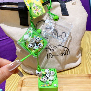 Creative Cartoon Panda Fishing Game Keychain Bag Decorations Fun Student Backpack Ornaments Plastic And Hardware Material