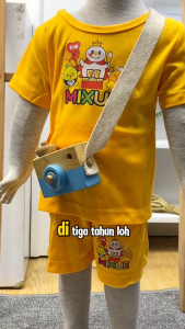 Setelan Ice Cream uk 1-2 Tahun / Setelan Celana Kantong Baju Celana Anak Laki Laki Perempuan Karakter Lucu Mixue Bahan Katun Tebal Halus