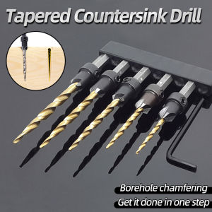 High Speed Steel Hex Shank Taper Drill Counter Sink Holes Drilled Carpenter Countersink Bit Reaming Drill
