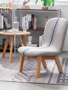 Modern Simple Leisure Solid Wood Back Chair Nursing Sofa Stool for Living Room Tea Table Short Stool Home Use Furniture