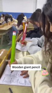 Colorful Big Pensil 33cm Pencil Skatsa Besar Jumbo Kayu Pensil Mainan Edukasi Anak Alat Tulis