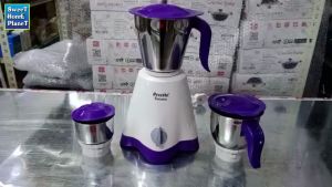 [1 Year Warranty] Preethi Crown MG-205 500W Mixer Grinder with 3 Stainless Steel Jars 3 Speed Kitchen Blender