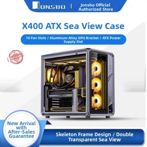 JONSBO | Gray ATX Case with Large Side Panel Window and 360mm Water Cooling Support
