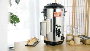 BOBI Large capacity boiling water bucket stainless steel electric milk tea bucket commercial insulation bucket boiling water bucket