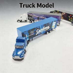 1:87 Miniature Trailing Truck Container Model City Street Building Sand Table Vehicle Scene Layout Model Car Toys 1Pcs