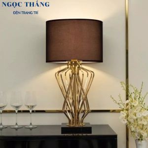 Đèn Led để bàn đọc sách làm việc phòng ngủ phòng khách cao cấp DB576 Trắng Ngọc Thắng (Tặng kèm một bóng Led Bulb 9W ánh sáng vàng)