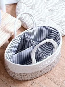 Baby Diaper Organizer Bag Hand Carry Portable Canvas Handy Shoulder Bag Milk Bottle Toys Towel Storage Organizer