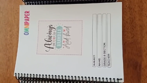 Omnipaper Faith Based School Note book for Grade 4 -10 I A5 size I 80pages I Inspirational I Bible Verse Quotes