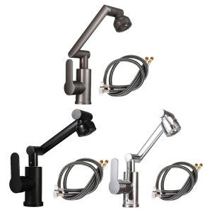 1080 Degree Swivel Faucet Robotic Arm Faucet 2 Modes Mechanical Arm Kitchen Faucet Bathroom Faucet for Washing Hair/Face[Jocestyle Store]