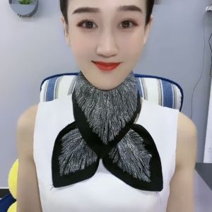 Khăn Choàng Lụa Satin Đa Năng Mới Của Phi Ling Khăn Choàng Vuông Dệt Kim Thanh Lịch Giữ Ấm Cổ Cho Mùa Đông Khăn Choàng Cho Phụ Nữ