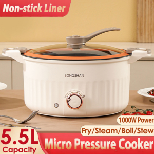 [COD] 5.5L Electric Micro Pressure Cooker New Style Stew Pot Non-stick Pan Multi Pressure Cooker Soup Pot Pressure Cooker