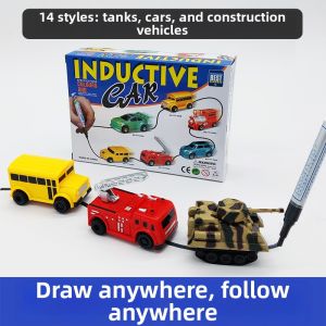 Line Tracking RC Car Inductive Drawing Toy Car