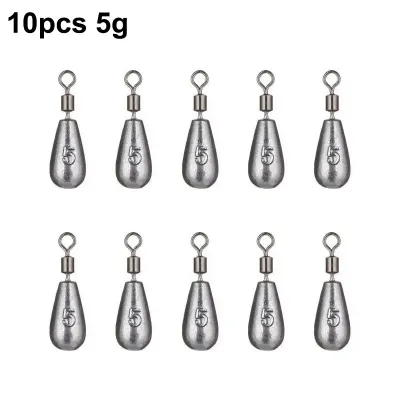 Quick Release Fishing Weight Sinker 10Pcs10g Soft Bait Sinker Bass Fishing Tackle Accessories Line Sinkers Hook Connector