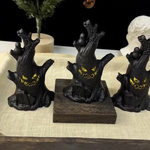 15CM Glow Ghost Lights Horrific Ghost Tree with Box Halloween Home Decoration Terror Arrangement