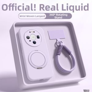 With Stand With Lanyard Liquid Silicone Full Camera Protection Womens Phone Case