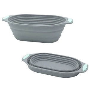 Bread Basket Baking Tool Banneton Bread Storage Foldable Silicone Basket Sourdough Fermentation Dessert Tray kitchen Utensils