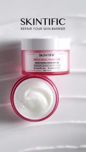 SKINTIFIC MSH Niacinamide Krim Pink Brightening Moisturizer Glowing Moisture Gel 30g 100% original