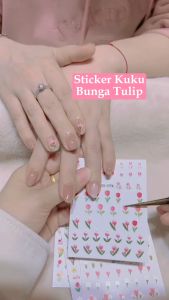 Tulip Nail Sticker Nail Art Stiker Kuku (6 Variasi)