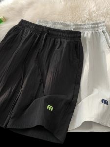 Quần Short Thể Thao Ice Silk Mỏng Thoáng Khí Mùa Hè Cho Nam Quần Dài Năm Điểm Rộng Rãi Thoải Mái Thoáng Khí